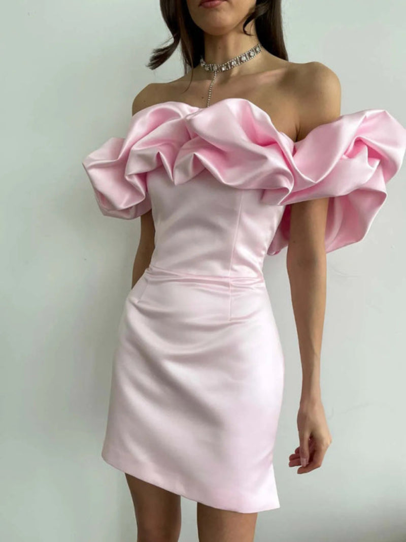 Women's Bardot Ruffle Mini Dress