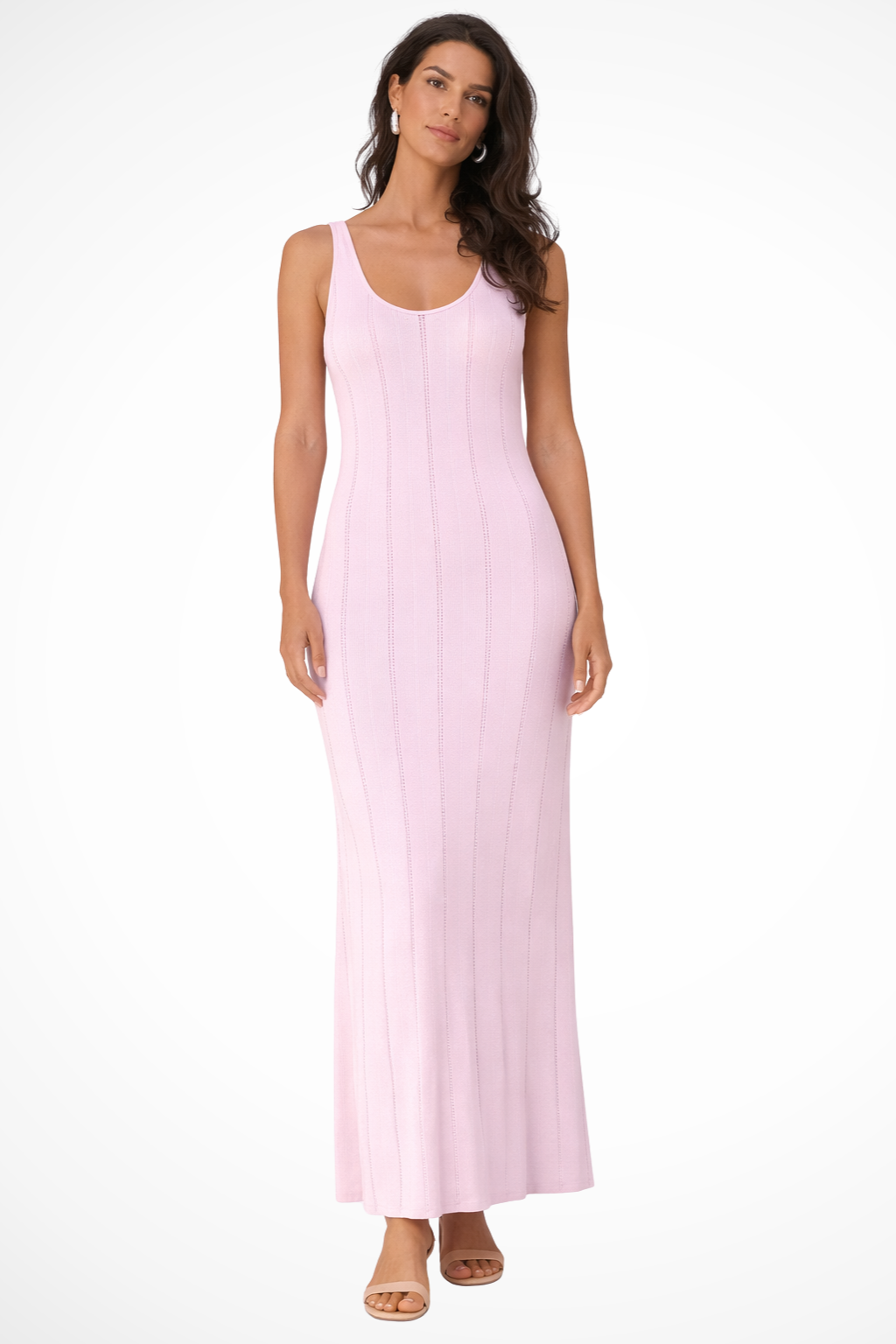 Women's Deep V Neck Sleeveless Dress Maxi
