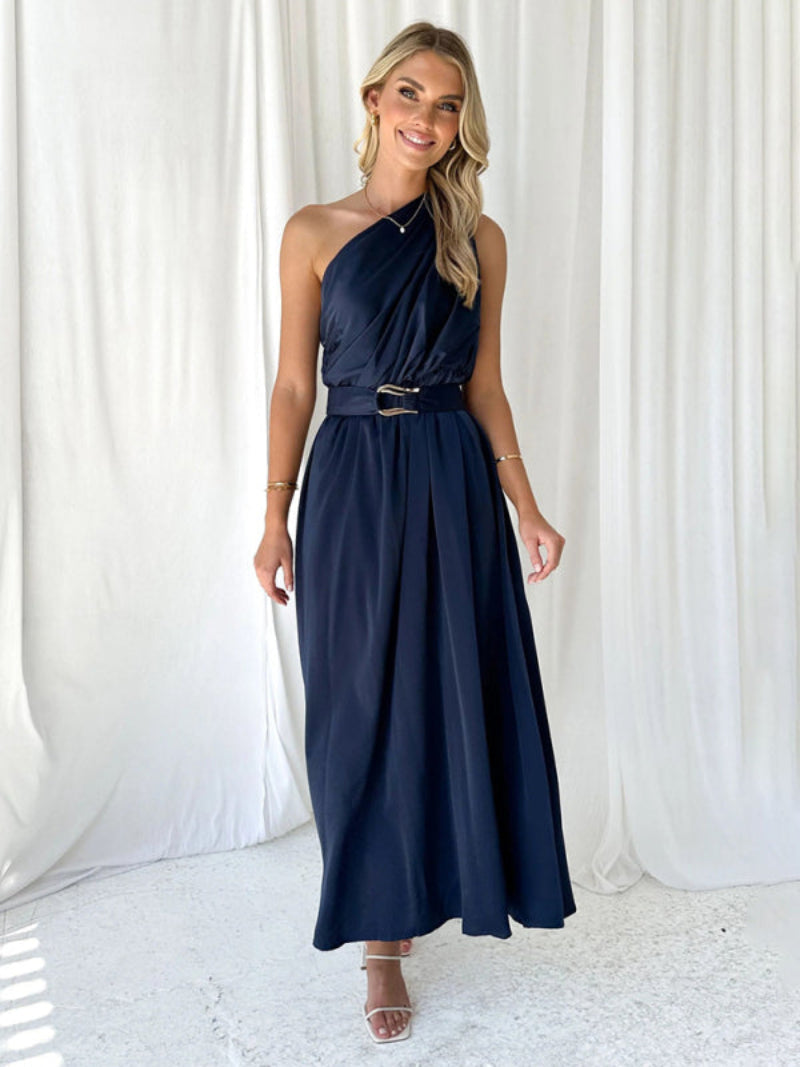 Women's Halter Neck Backless Dress Maxi