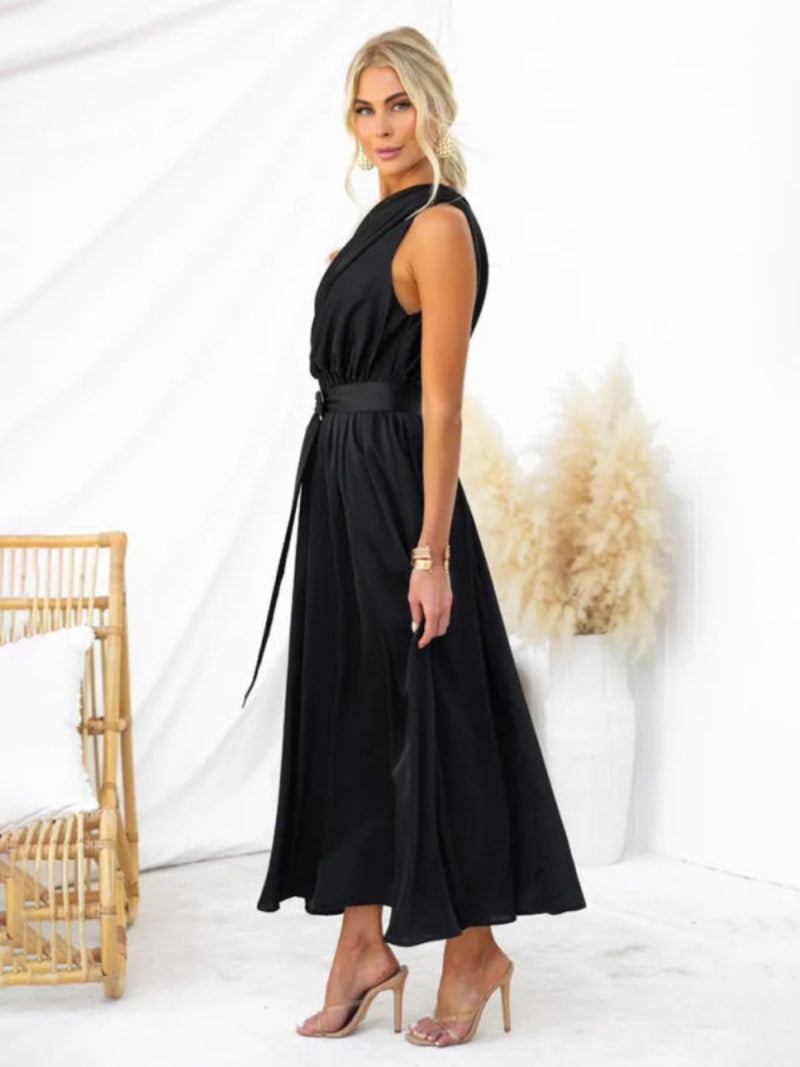 Women's Halter Neck Backless Dress Maxi
