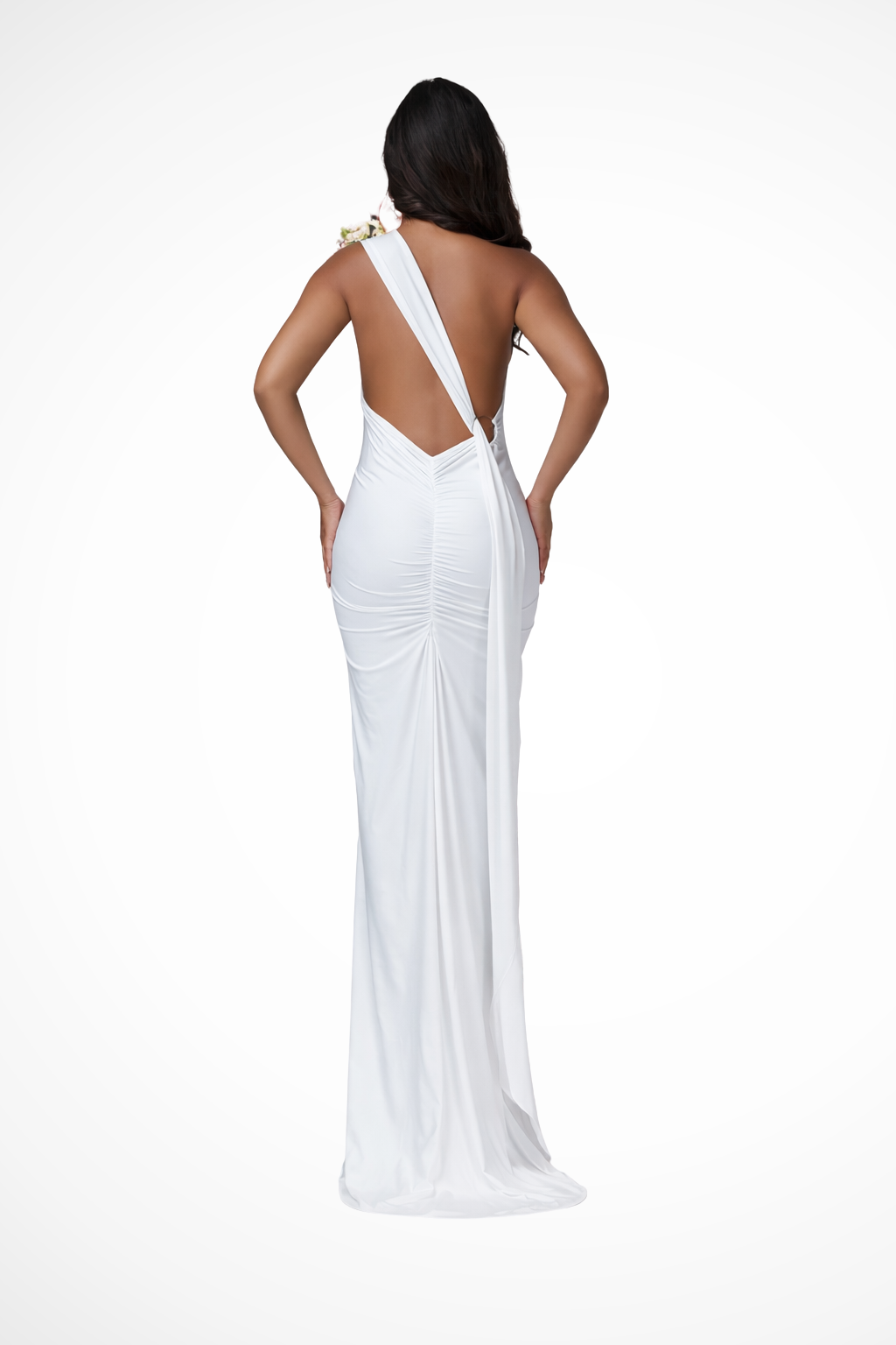Women's Halter Neck Draped Maternity Dress Maxi