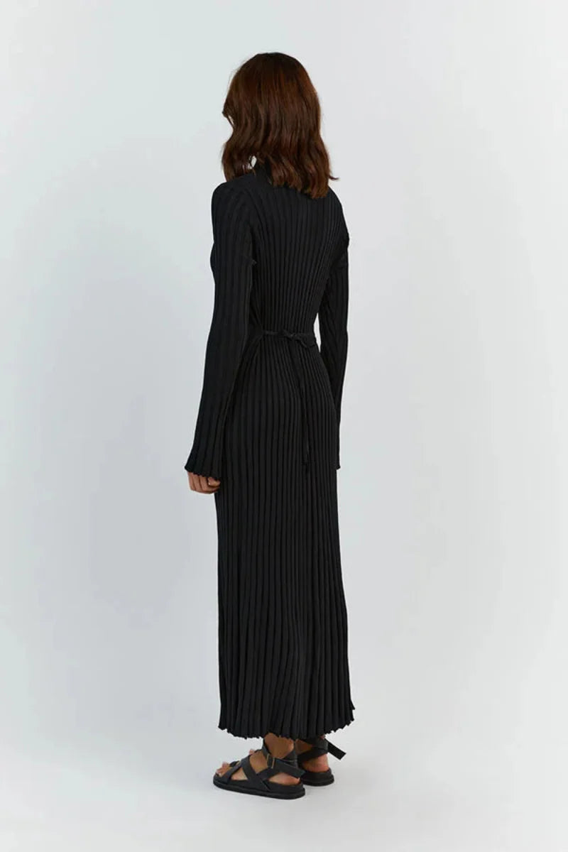 Women's Knit Long Sleeve Dress Maxi