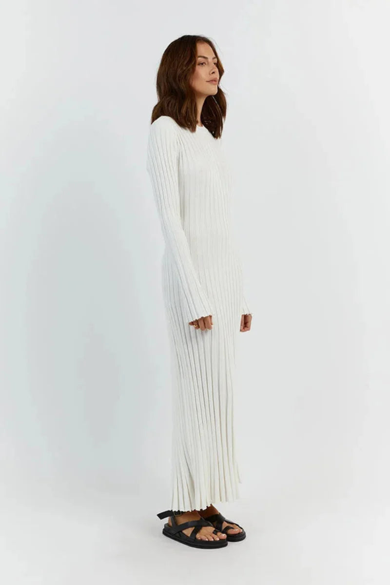 Women's Knit Long Sleeve Dress Maxi