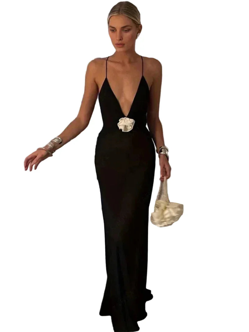 Women's Backless Dress Maxi