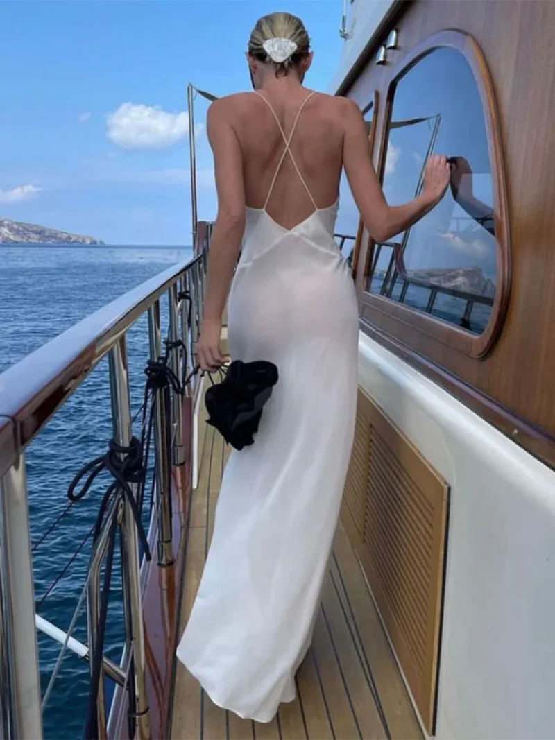 Women's Backless Dress Maxi