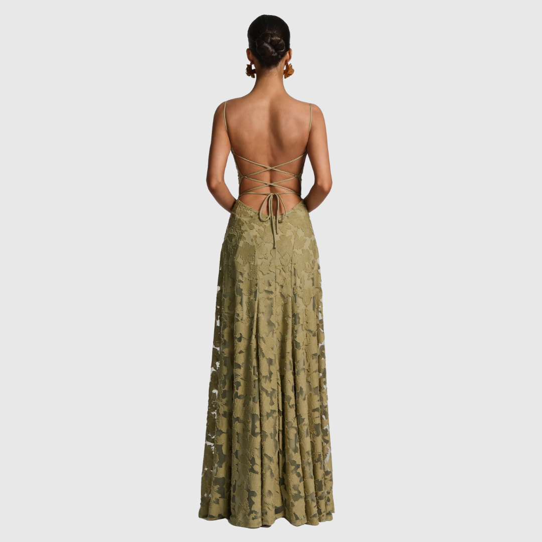 Women's Cowl Neck A Line Dress Maxi