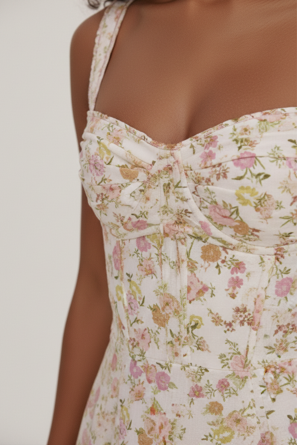 Women's Floral Dress with Side Slit Midi