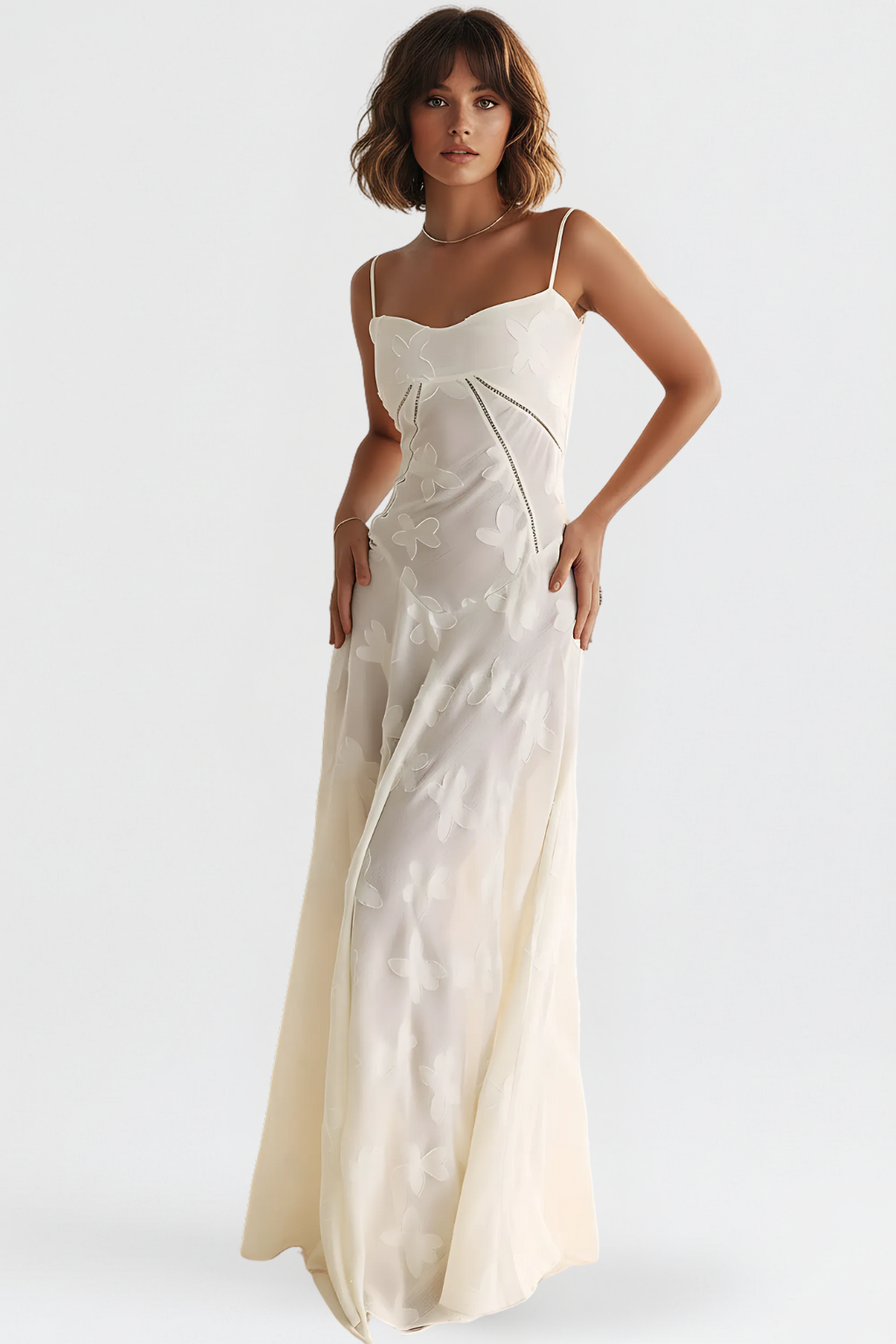 Women's Floral Maxi Dress with Strap
