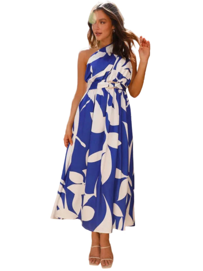 Women's Halter Neck Backless Dress Maxi