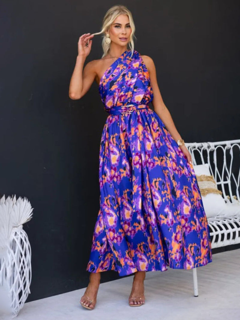 Women's Halter Neck Backless Dress Maxi