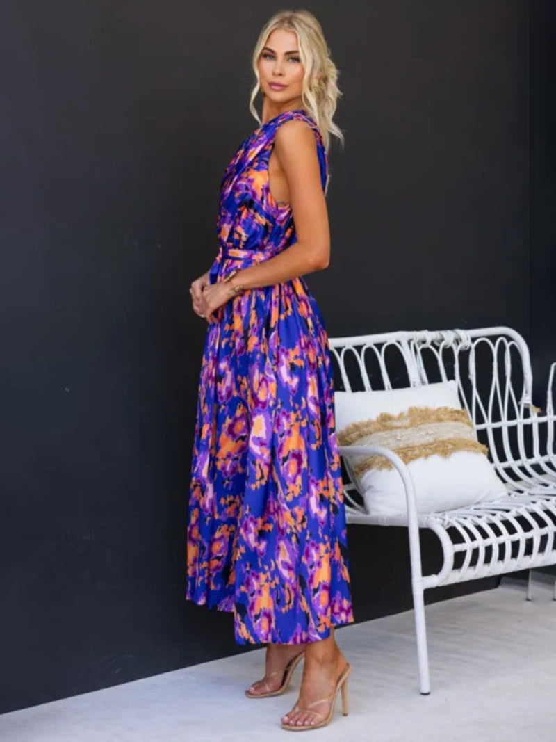 Women's Halter Neck Backless Dress Maxi