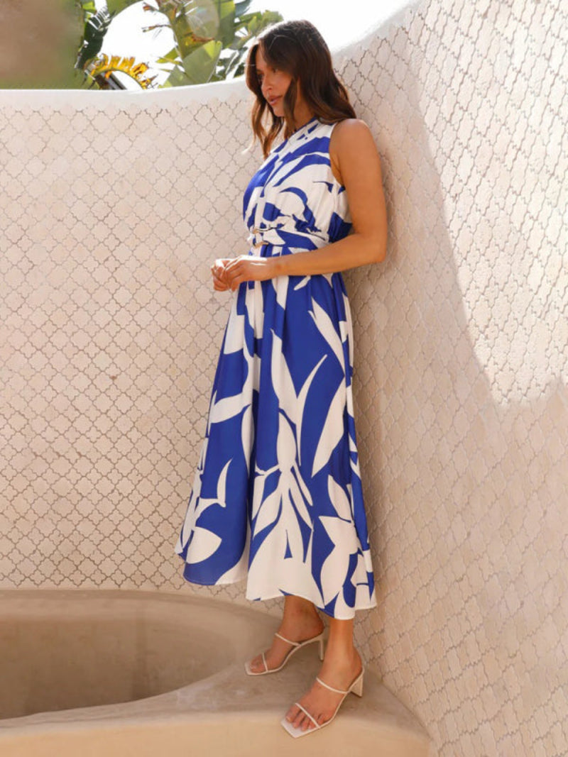 Women's Halter Neck Backless Dress Maxi