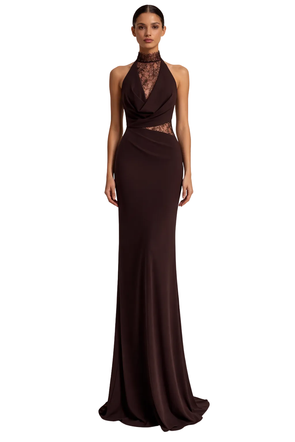 Women's Halter Neck Bodycon Dress Maxi
