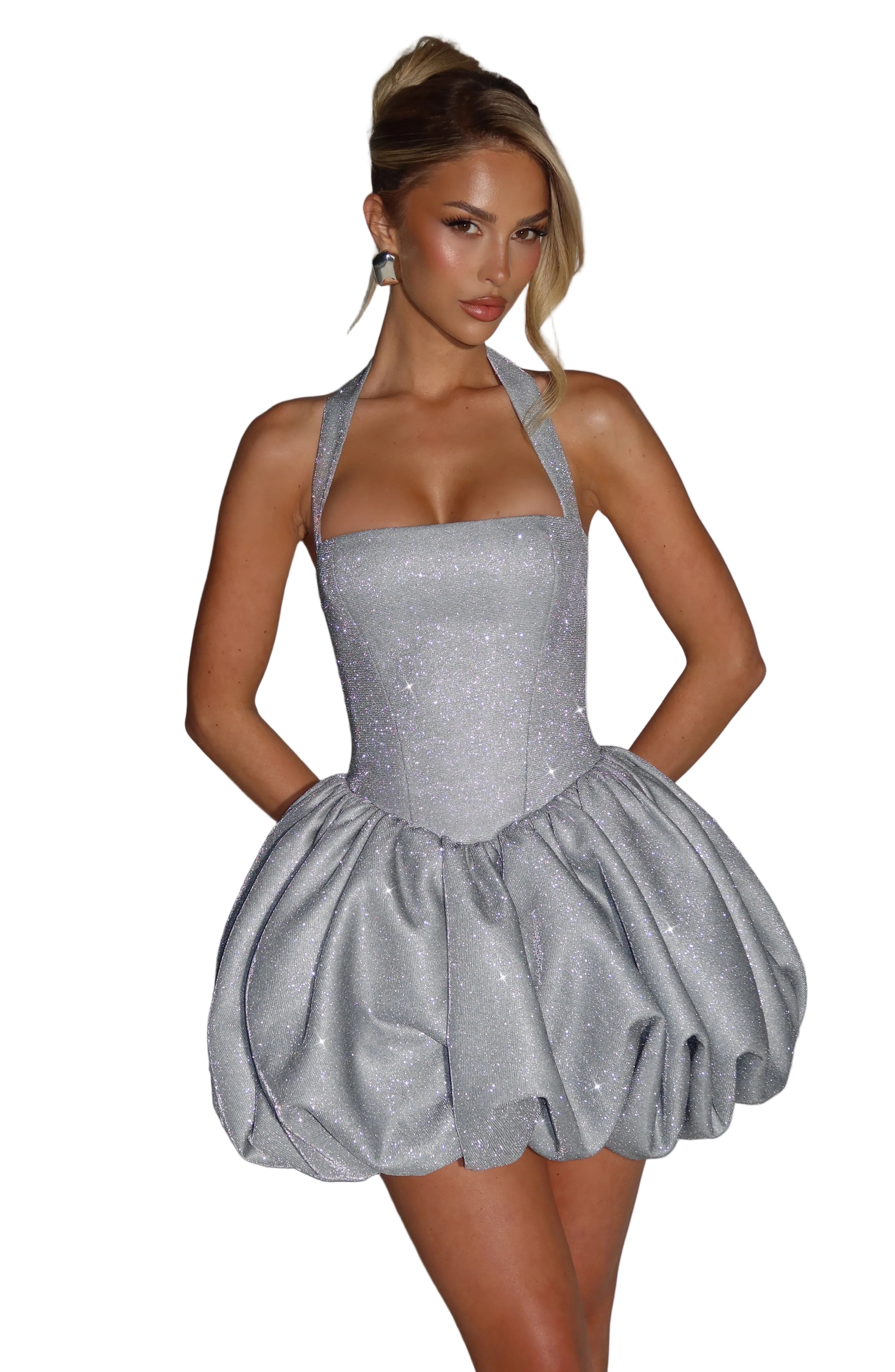 Women's Halter Neck Corset Dress Mini