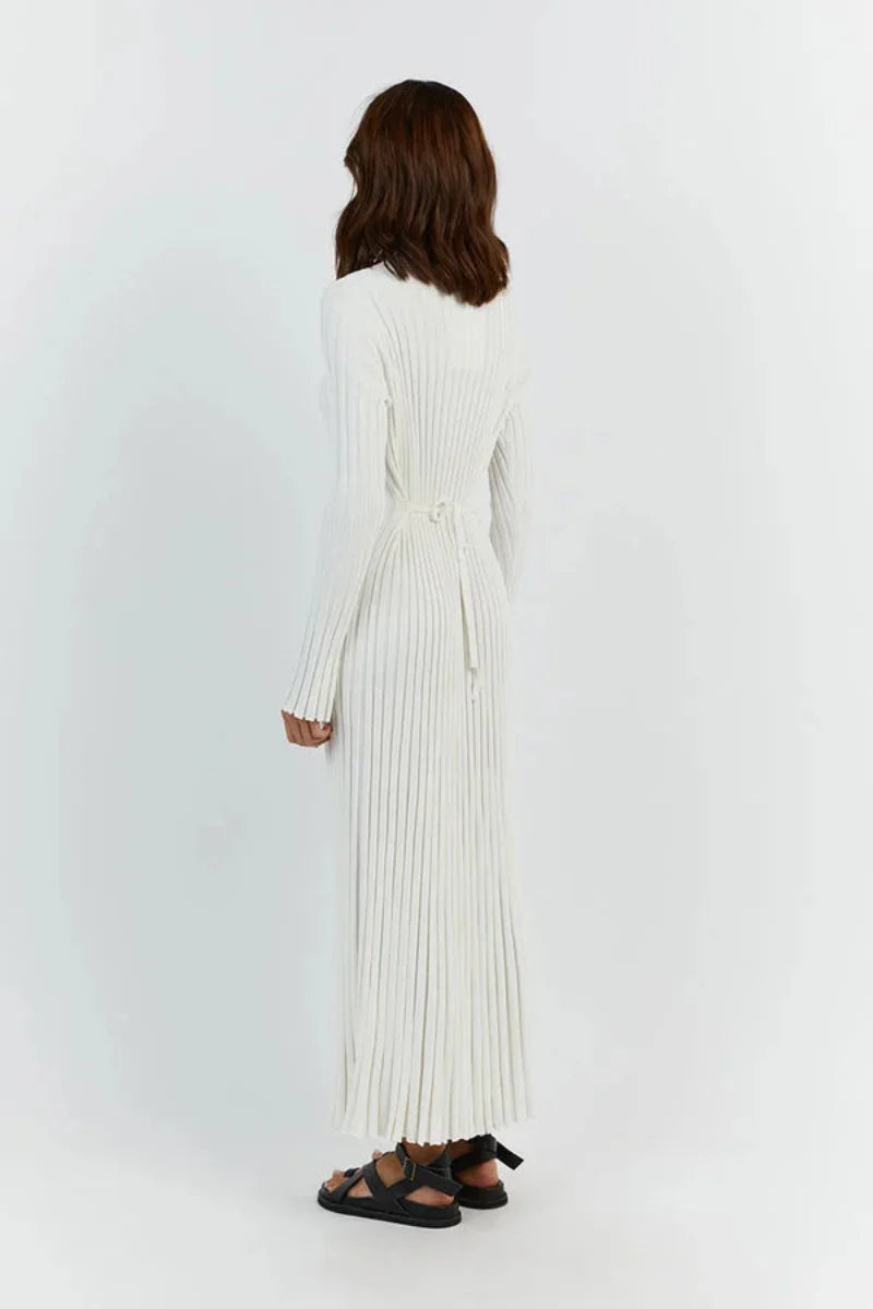 Women's Knit Long Sleeve Dress Maxi