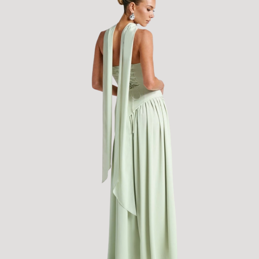 Women's Strapless High Slit Dress Maxi