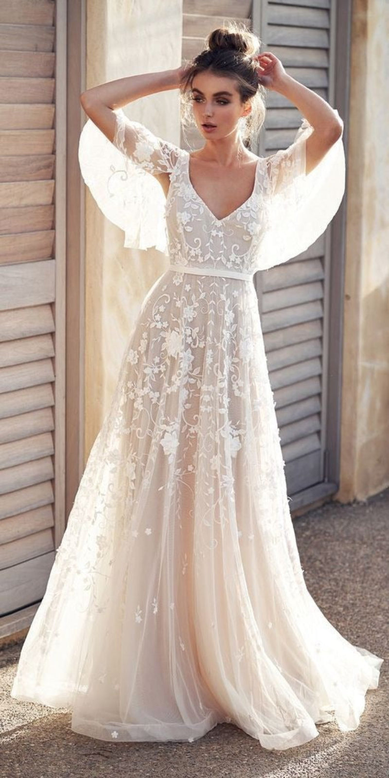 Women's V Neck Dress Maxi