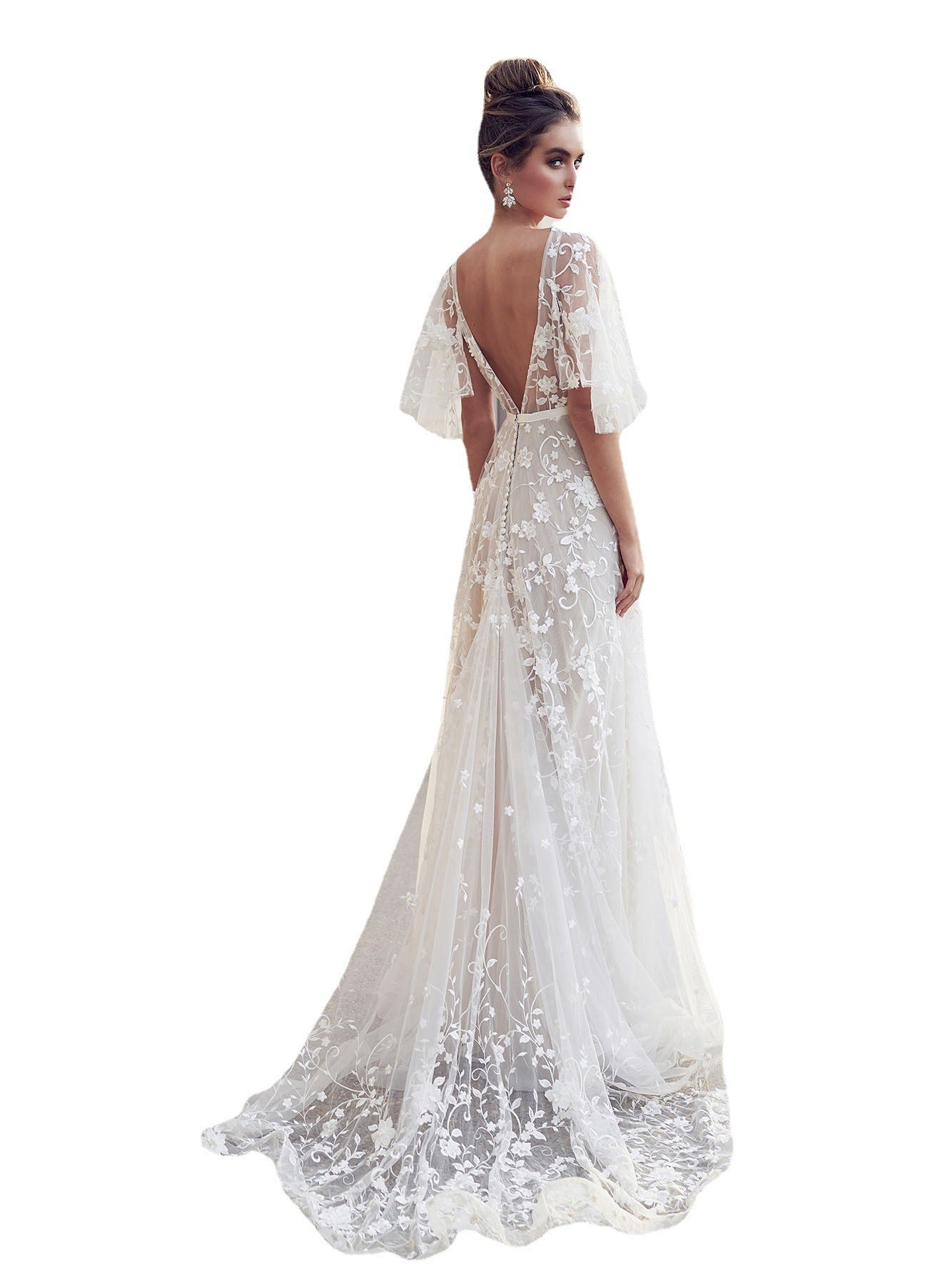 Women's V Neck Dress Maxi
