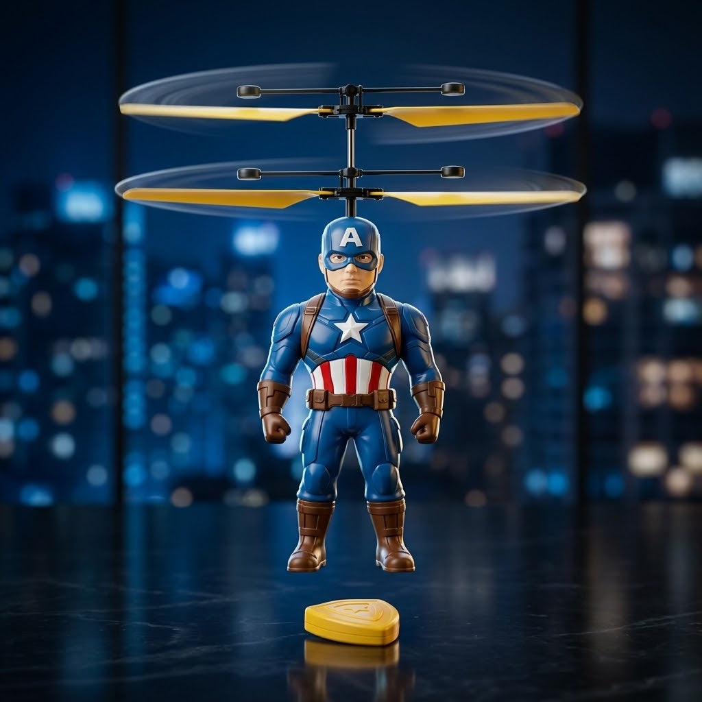 Captain America FlyHero Pro figure hovering, product view