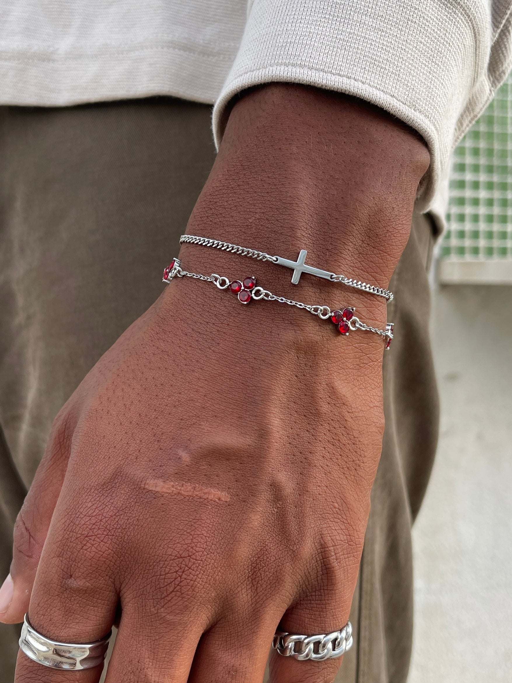 CROSS BRACELET | Silver
